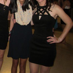 Bodycon Cross Neckline Dress